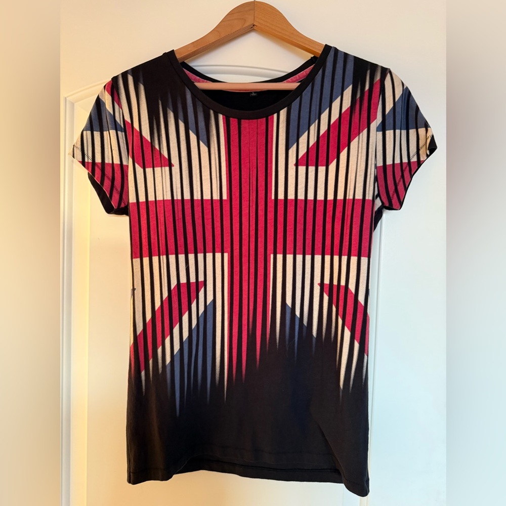 Zumba Fitness Union Jack Graphic Tee - Red, Blue, Black